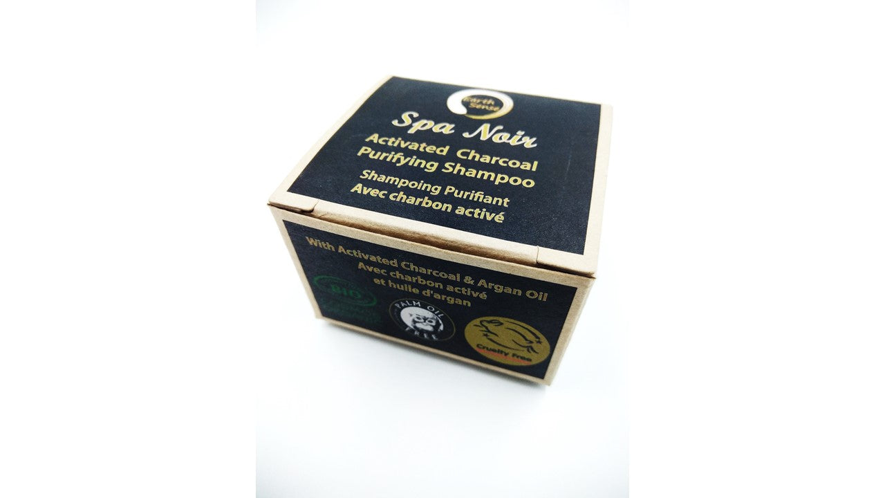 Organic Certified Spa Noir - Solid Shampoo with activated charcoal - 60g